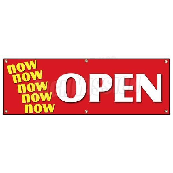 NOW OPEN BANNER SIGN grand opening new store for business shop sale new